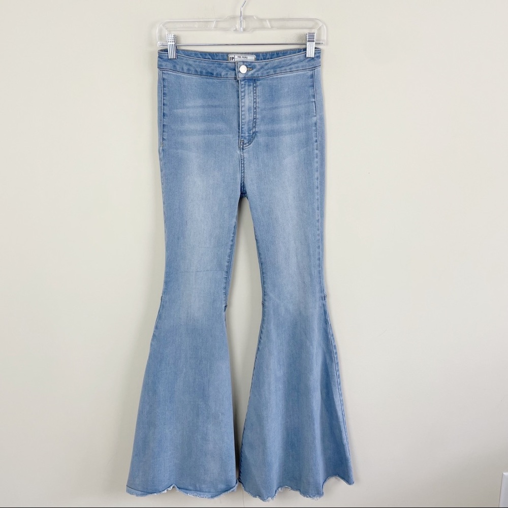 Just Float On Flare Jeans High Rise Bermondsey Blue Size 27